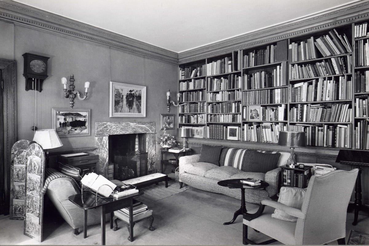Historic photo of Leonard’s study, which will be restored and host part of the core collection, DHTA/TPH/12/R/032, © Dartington Hall Trust Archive