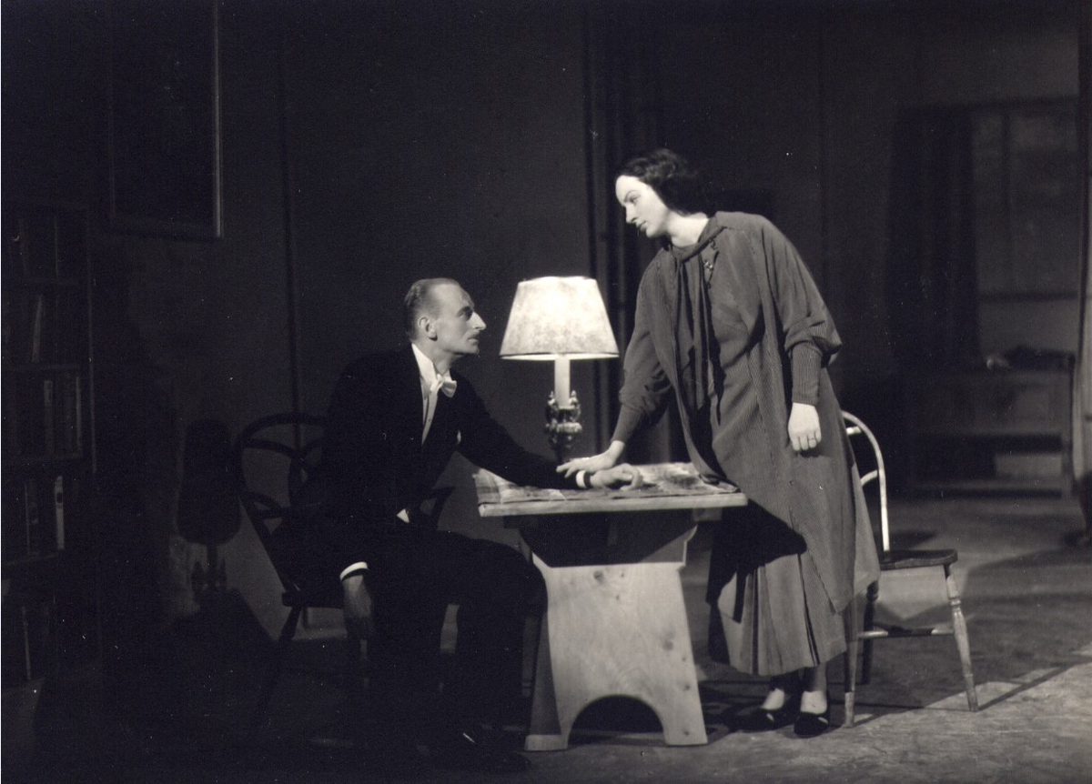 Image of two actors in a production of 'A Dolls House' in the Barn Theatre, 1934