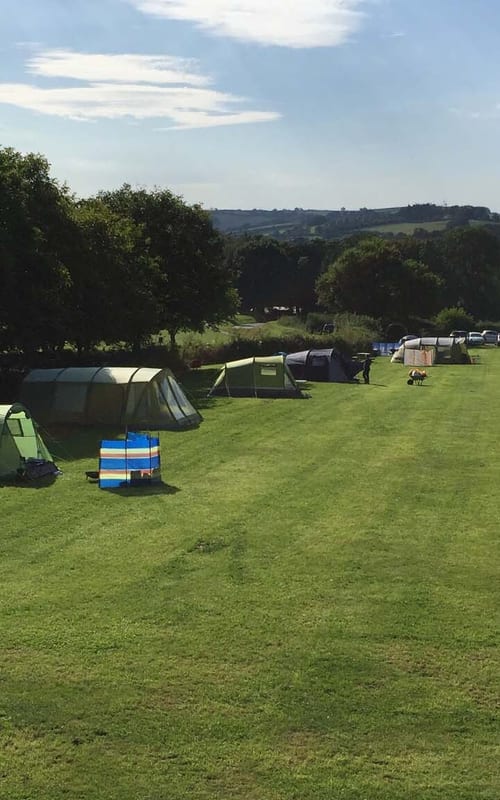 Camp dartington with tents
