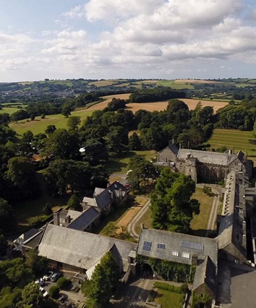 Aerial of Dartington Hall